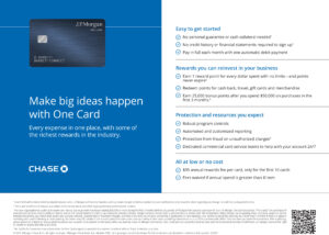 Chase One Card advertisement