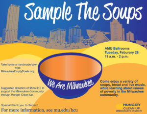 Marquette University Sample The Soups event flyer