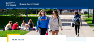 Marquette University Student Government website